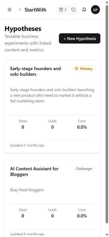 Track and Test Business Ideas
