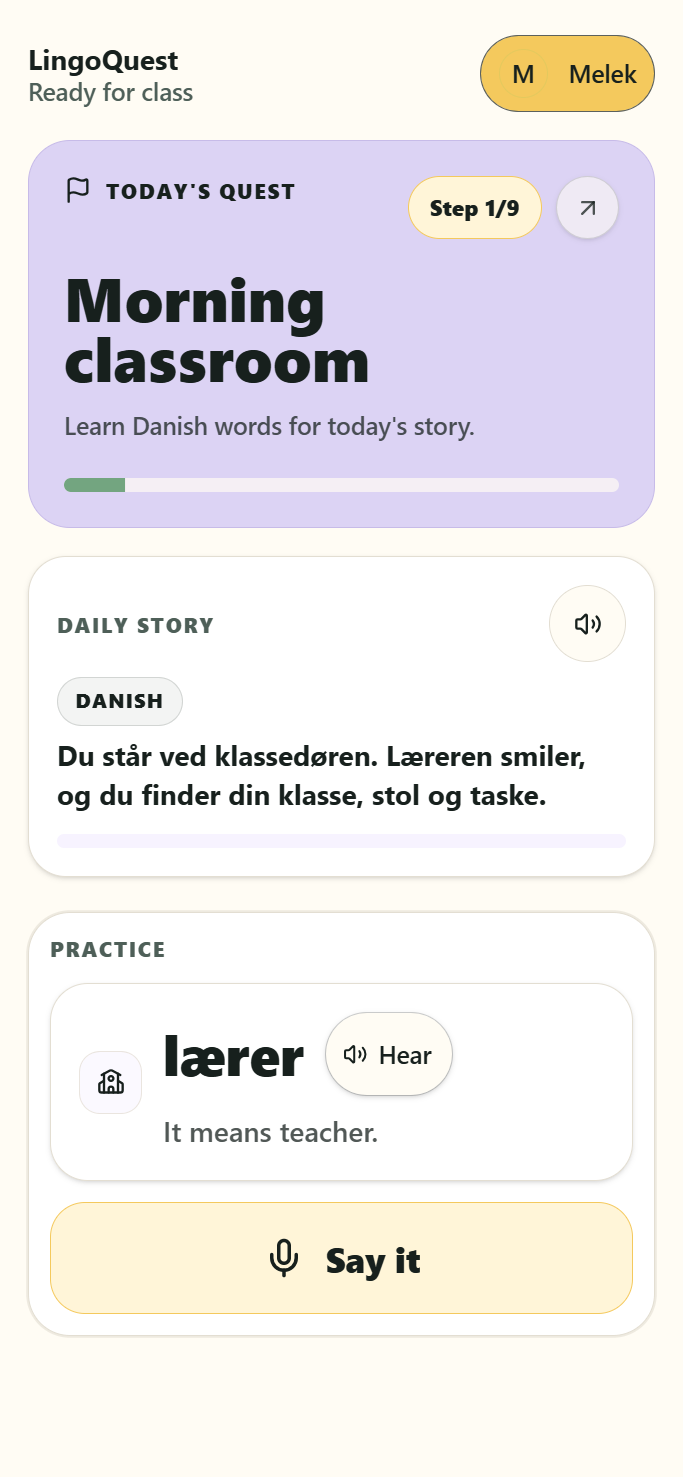 A Danish word inside a story